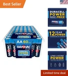 Batteries Double Alkaline Battery Pack 60 Count High Energy Power. Fixed Price $51.09.
