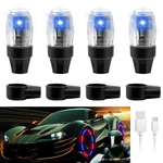 Colorful Led Tire Valve Lights - 4 Pcs Waterproof Wheel Caps For Cars, Tru. Fixed Price $35.99.